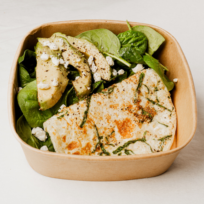 Egg White Feta Spinach Omelette