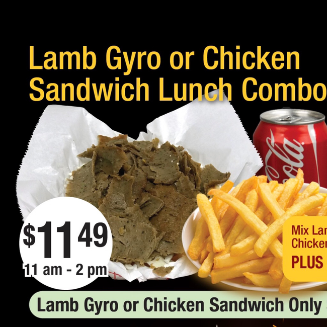Gyro sandwich combo after 2