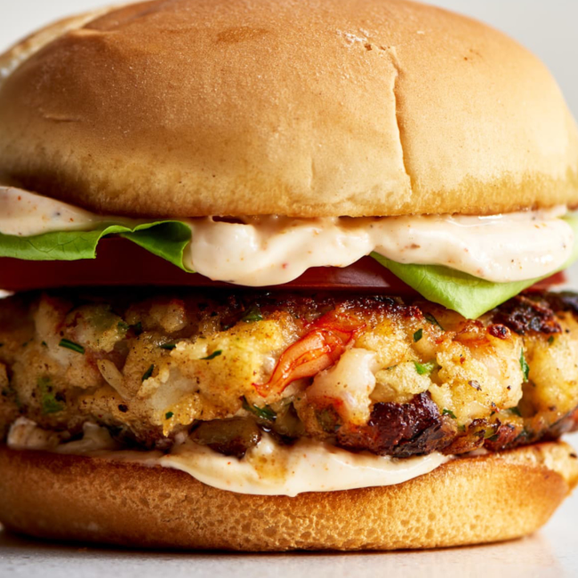 Shrimp Burger Patty & Fries Combo
