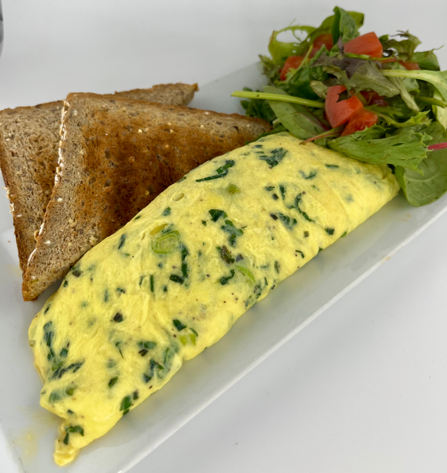 #1 Spinach, Cheddar, Dill OMELETTE