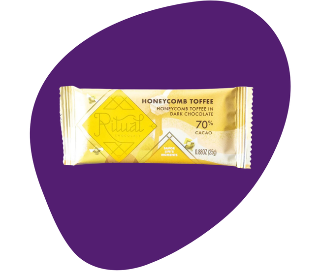 Ritual Honeycomb Toffee Mini Bar 🌱ORGANIC Dark Chocolate 70% (0.88oz)
