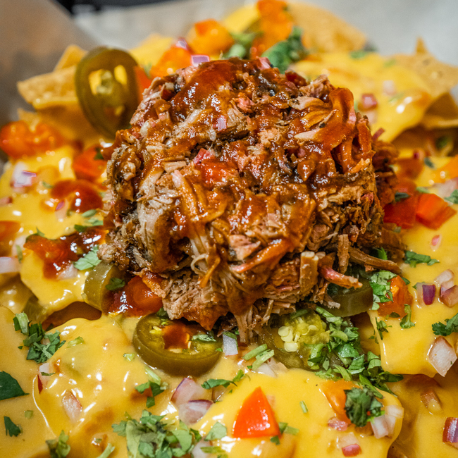 BBQ LOADED NACHOS - CHOPPED BRISKET