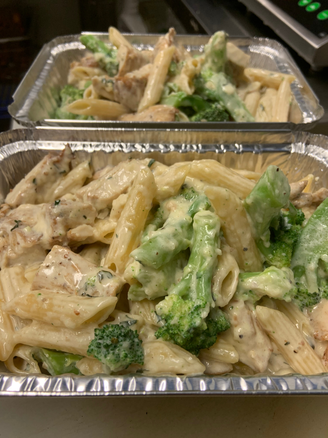 Chicken Broccoli Alfredo dinner