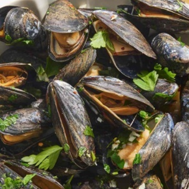 42. Spicy Black Mussels