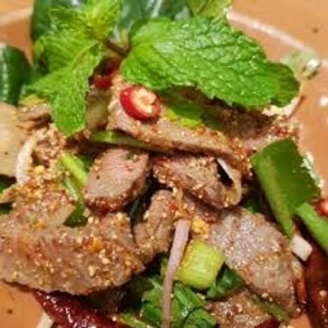 T14  Nae Yang Nam Tok w/ Sticky Rice