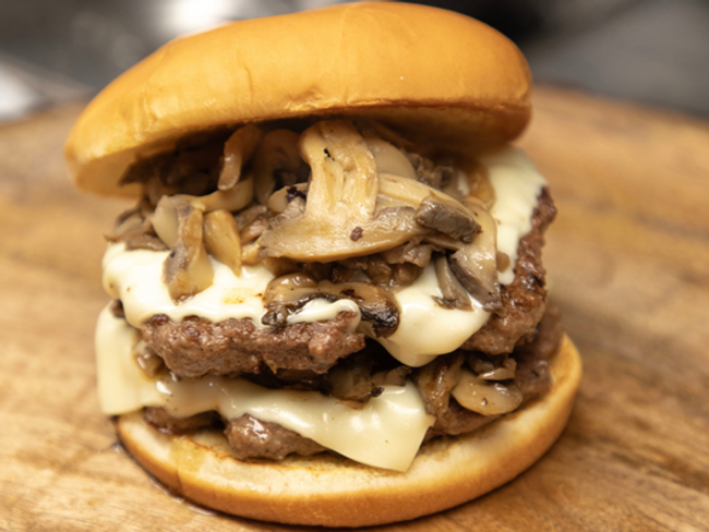 DBL MUSHROOM SWISS BURGER