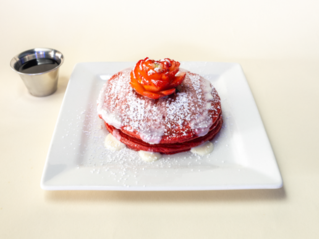 Red V Pancakes