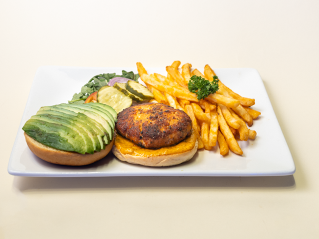 House Made Salmon Burger Sriracha
