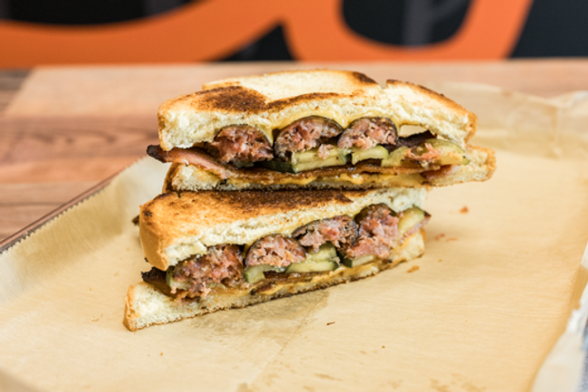 Kielbasa Stuffed Grilled Cheese