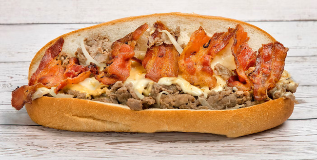 8" BACON PHILLY CHEESESTK