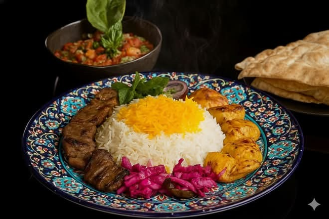 Combo 4 (Lamb Kabob & Beef Koobideh)