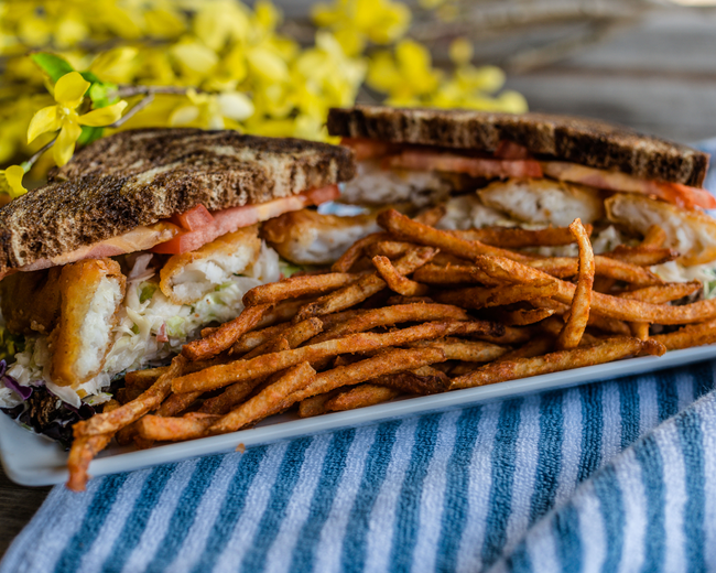 Deluxe Fried Cod Sandwich
