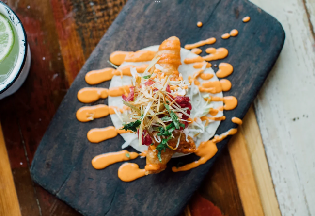 BEER BATTERED SHRIMP TACO