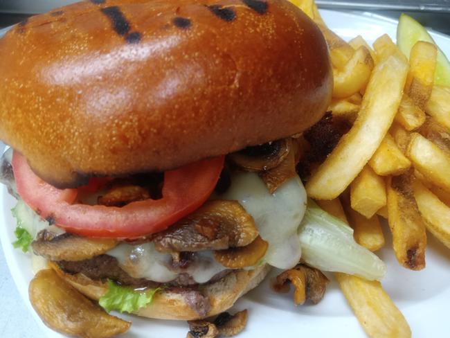 Swiss Mushroom Burger
