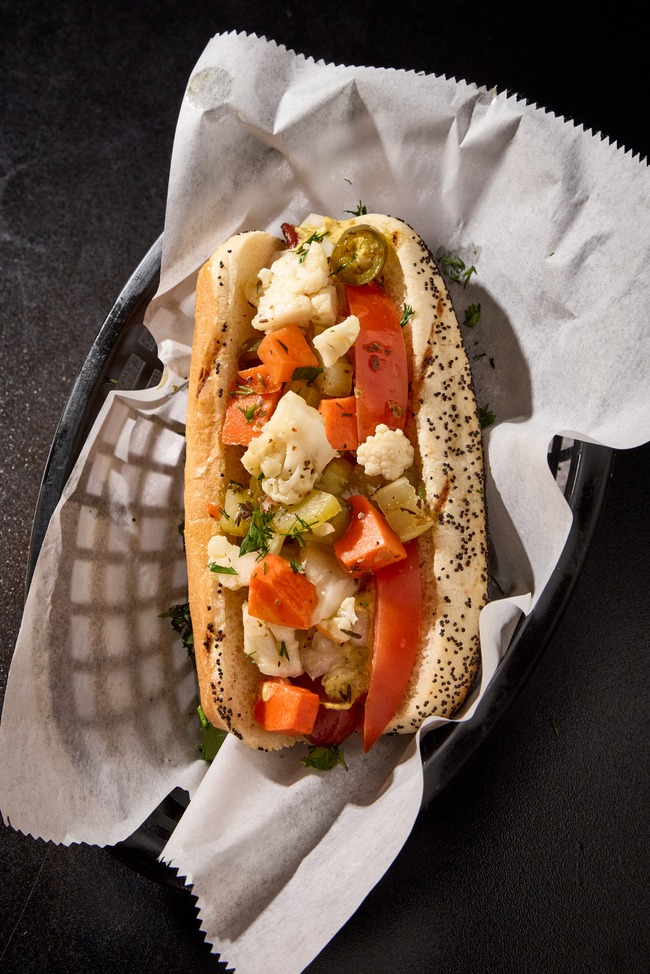 Spicy Giardiniera Dog