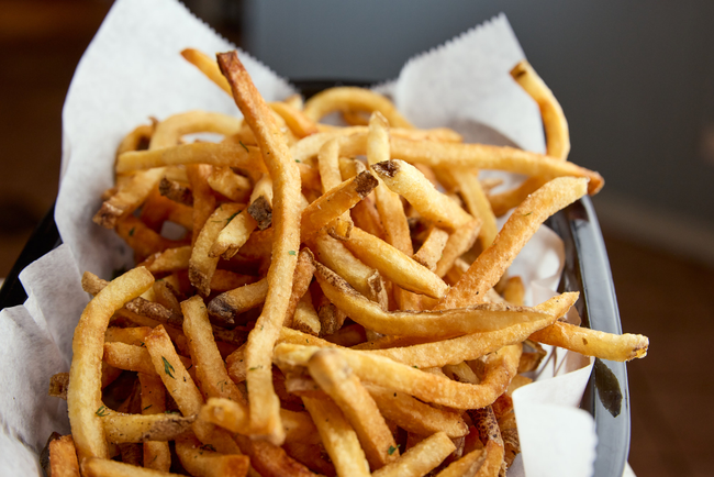 Basket of Hand Cut Shoestring Fries