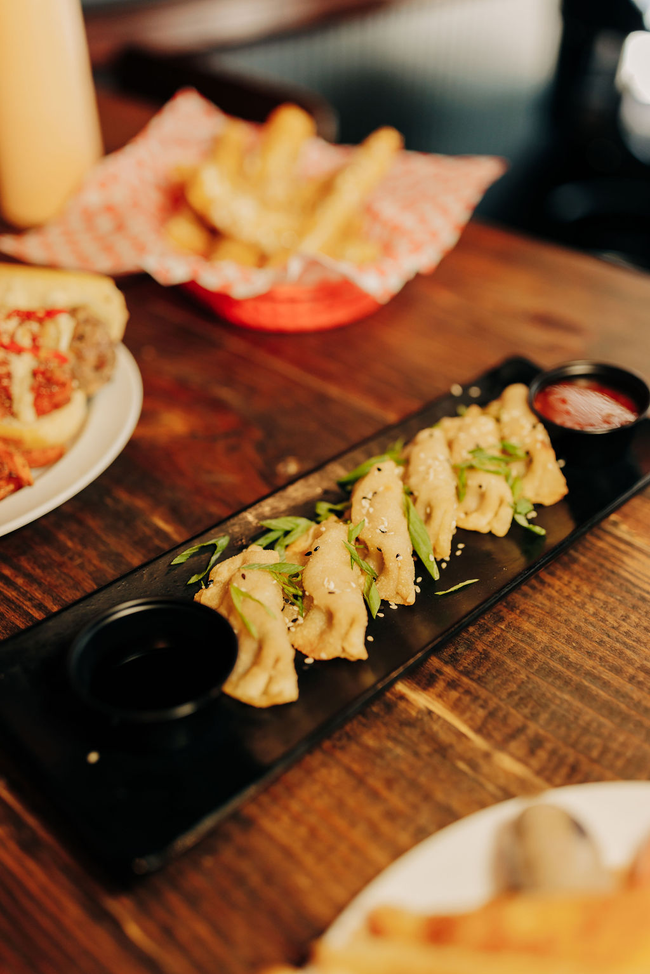 Fried pork dumplings