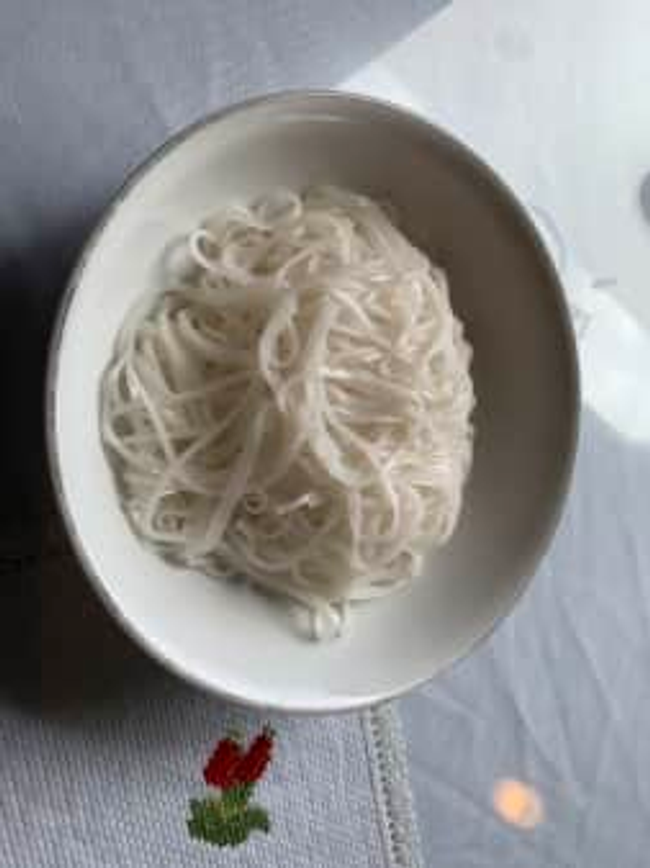 Bowl of Steamed Noodles
