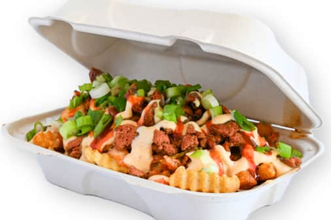 Kimchi Fries with Spicy Pork