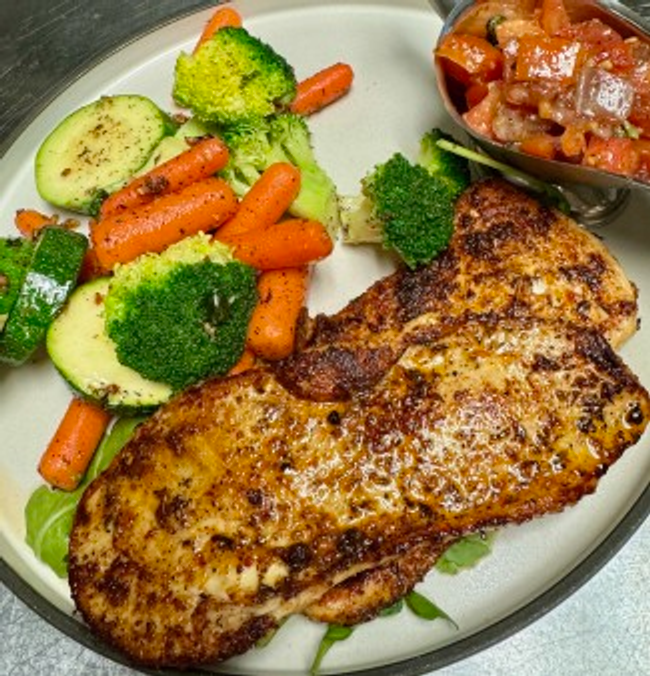Grilled Chicken Milanese w/Vegetables