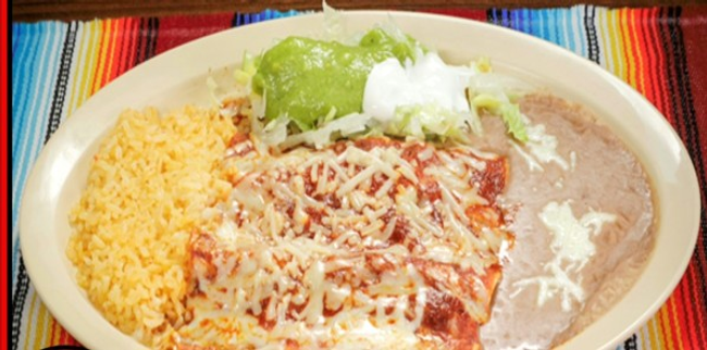 3 Enchiladas Combo Red