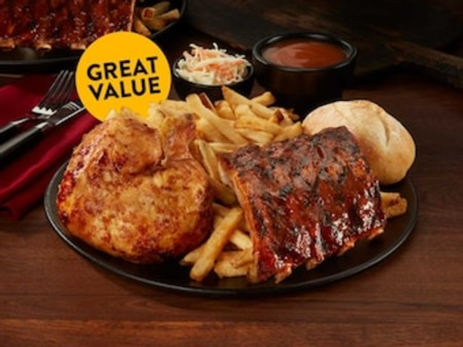 1/2 Chicken 1/2 Ribs