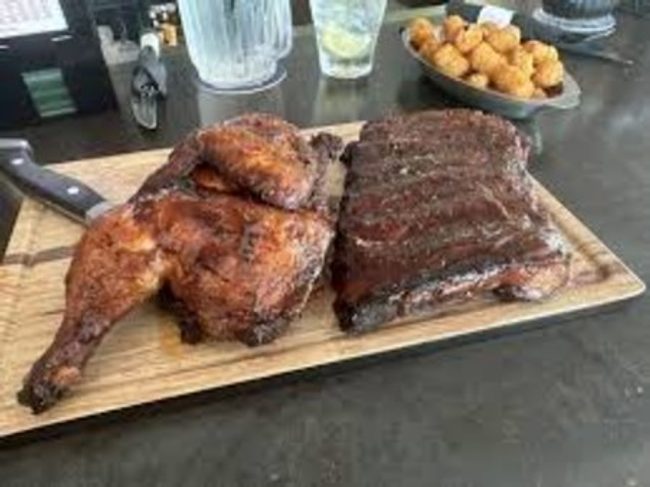 1/4 Chicken 1/4 Ribs