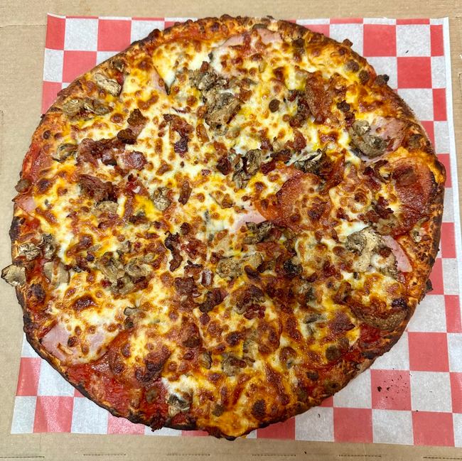 Stellas Garlic Combo Pizza