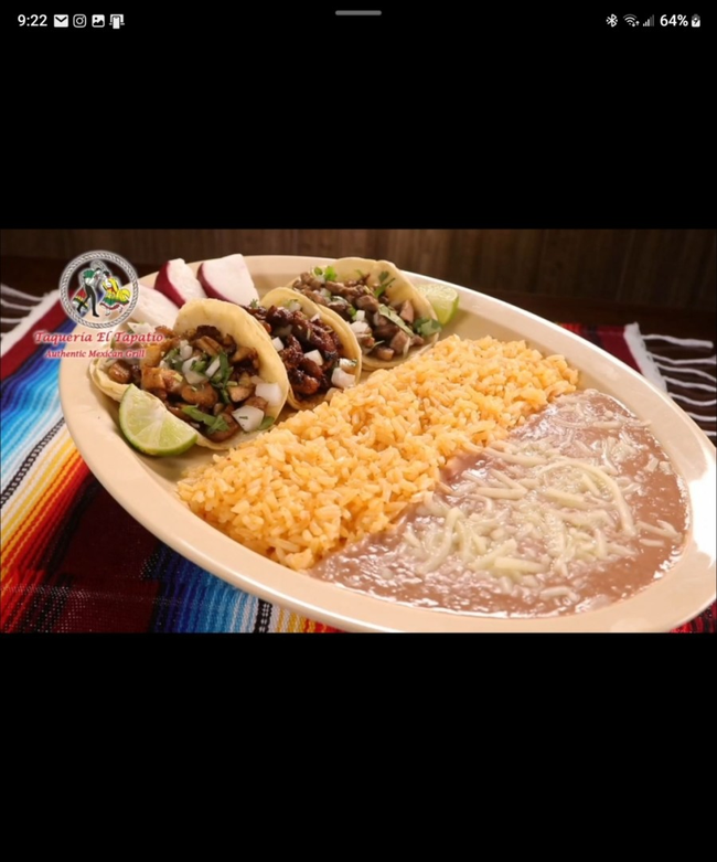 3 Soft Tacos Plate =