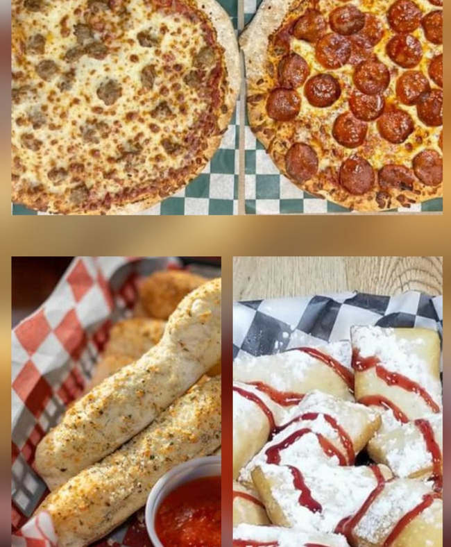 23.99 2 M 1 Top, parm stix, cinna bites