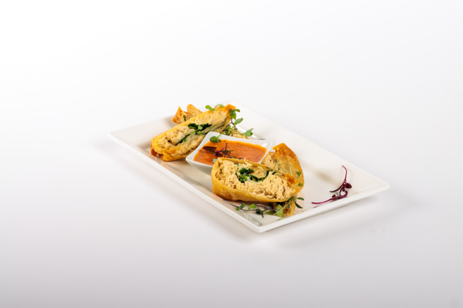 Chicken Alfredo Eggroll