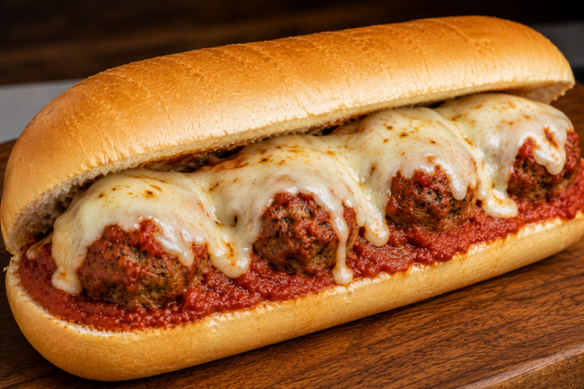 Meatball Parmigiana Sandwich