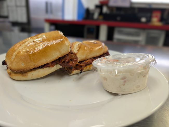 Pulled Pork BBQ Hoagie W/Coleslaw