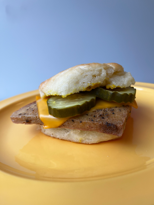Chicken Fried Tofu Biscuit