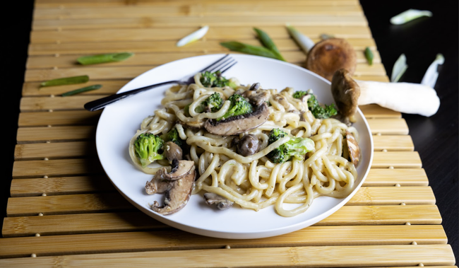 Creamy Miso Mushroom Pasta