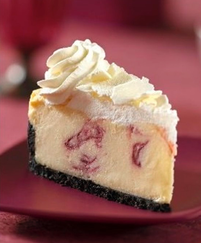 White Chocolate Raspberry Cheesecake