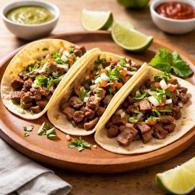 3 Tacos de Lengua(Beef tongue)