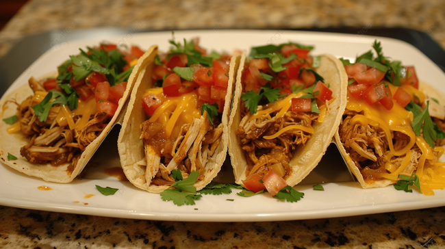 3 Tacos de pollo (Chicken)