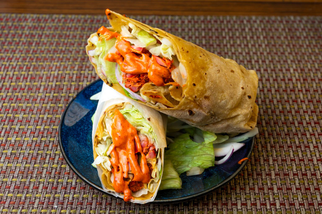 Lamb Kebab Roll (Roomali Roti)