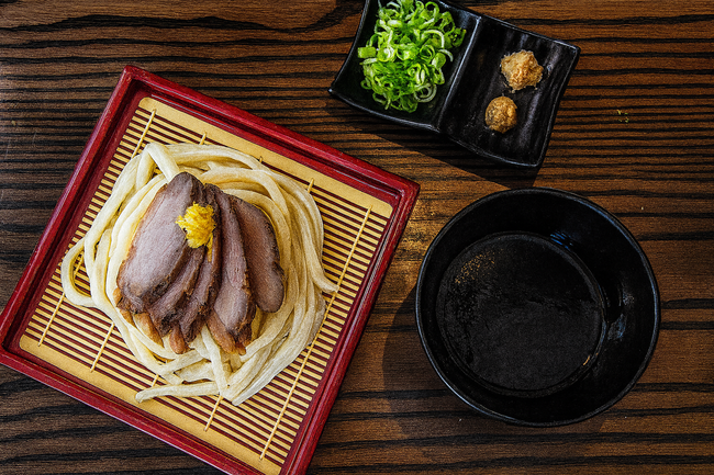 Kamo Zaru (Sliced Duck Breast Dipping) Udon