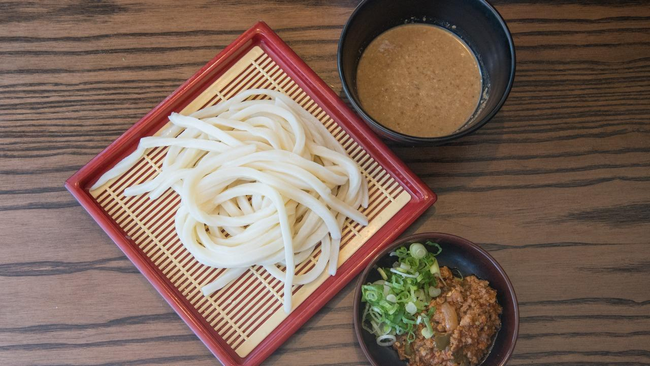 Tan Tan Goma Zaru (Spicy Pork Dipping) Udon