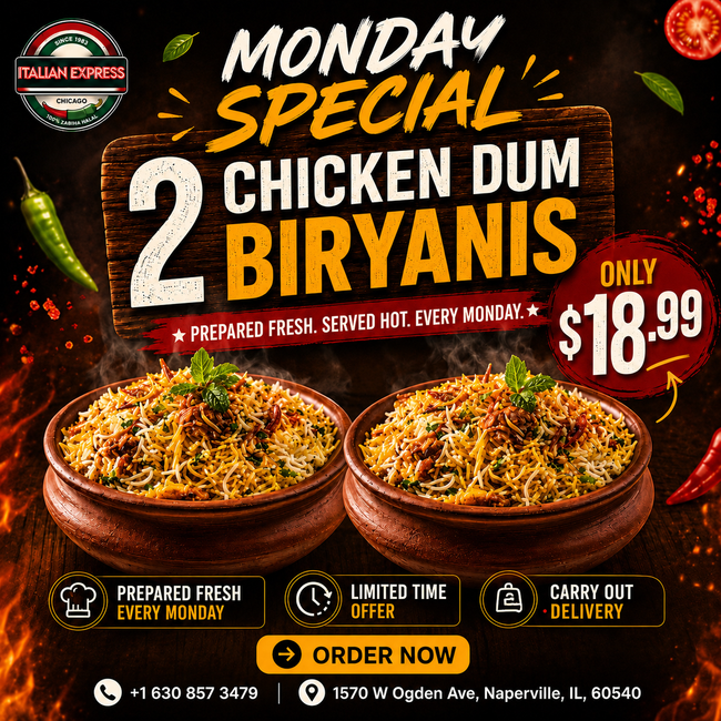 2 Chicken Dum Biryanis