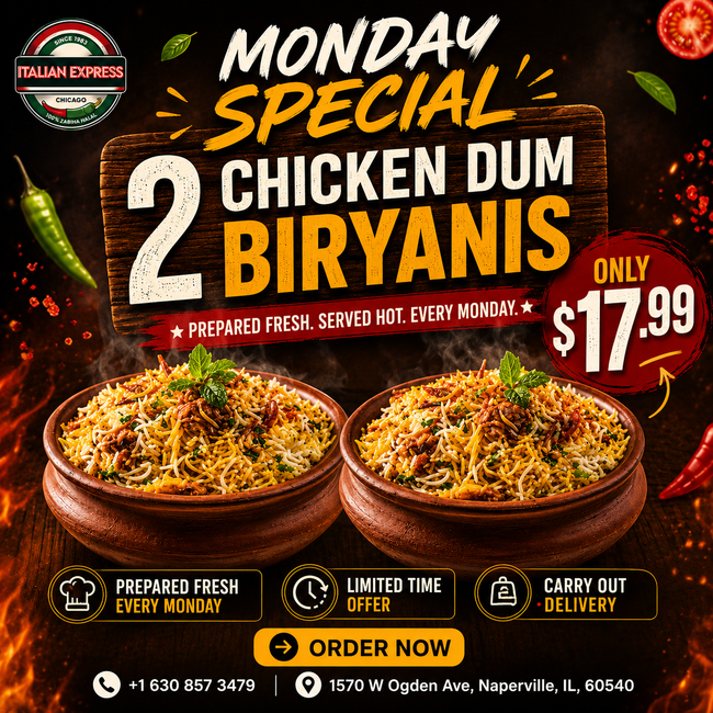 2 Chicken Dum Biryanis