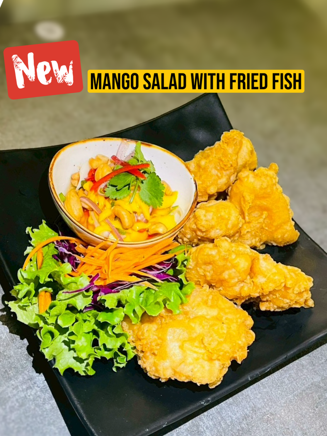 Fried Fish with Mango Salad