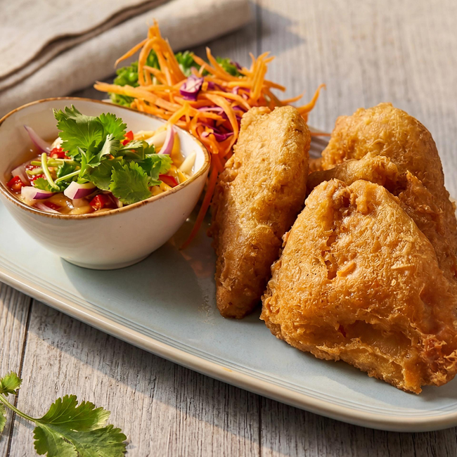 Fried Fish with Mango Salad