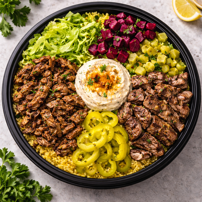 Beef-Lamb & Steak Shawarma Bowl