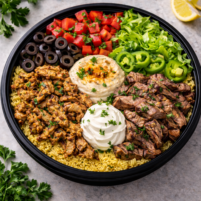 Chicken & Steak Shawarma Bowl