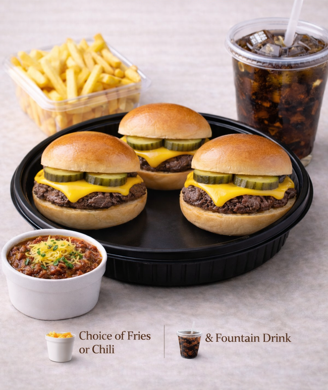 Beef Sliders (3pc.) Combo