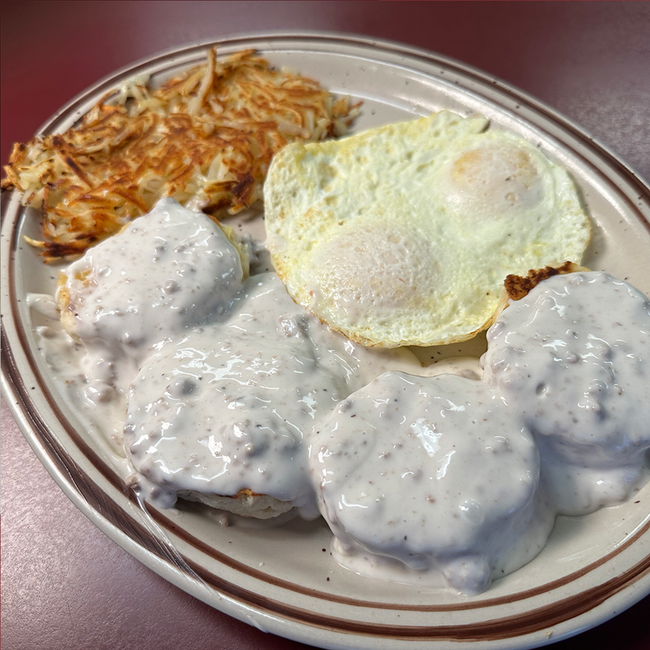 2 Eggs with Biscuits and Gravy