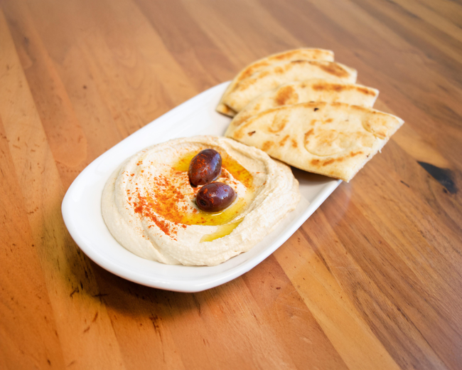 Side of Hummus and Pita Bread